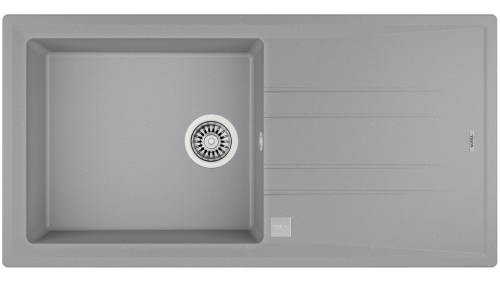 Teka Stone 60 L TG 1B 1D gránit mosogató, metálszürke 115330007