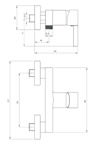 Deante Floks zuhany csaptelep BCF 040M