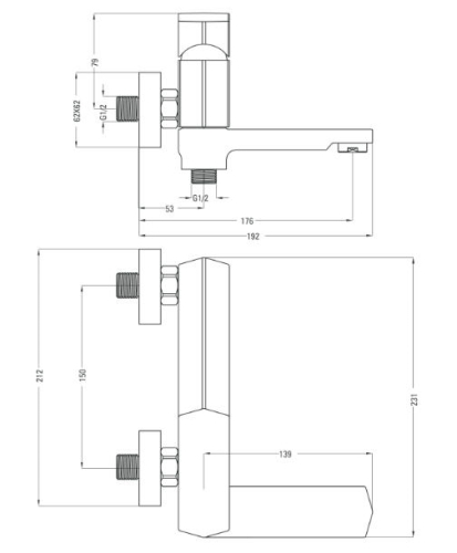 Deante Maruna egykaros kádtöltő csaptelep BGM 012M