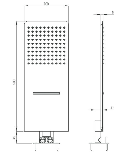 Deante Casacada Multibox slim fejzuhany 500x200 mm