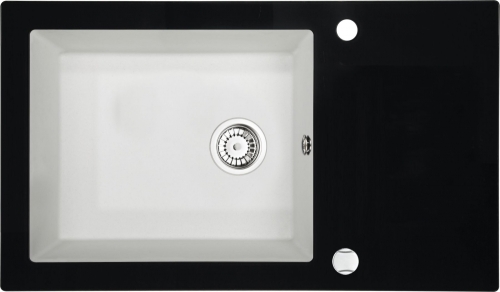 Deante Capella 860x500 gránit/üveg mosogató, alabástrom ZSC AX2C
