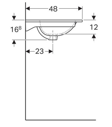Geberit Acanto 90x48 cm mosdó szekrényhez 500.642.01.2