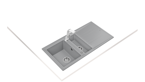 Teka Stone 60 B TG 1 1/2B 1D gránit mosogató, metálszürke 115360007
