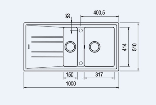 Teka Stone 60 B TG 1 1/2B 1D gránit mosogató, metálszürke 115360007