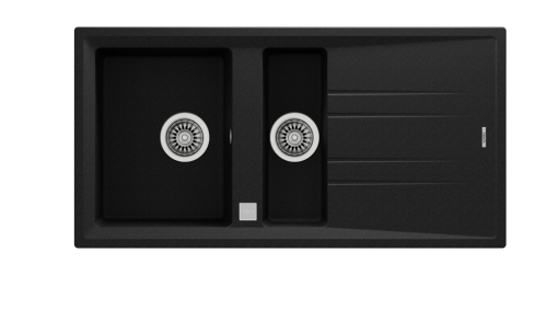 Teka Stone 60 B TG 1 1/2B 1D gránit mosogató, metálfekete 115360010
