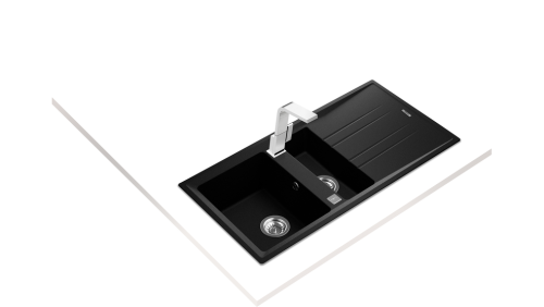 Teka Stone 60 B TG 1 1/2B 1D gránit mosogató, metálfekete 115360010