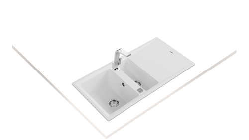 Teka Stone 60 B TG 1 1/2B 1D gránit mosogató, fehér 115360012