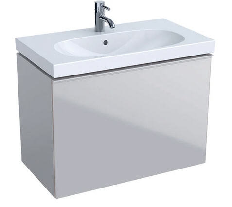 Geberit Acanto keskeny alsó szekrény mosdóhoz, egy fiókkal és egy belső fiókkal matt homokszürke 500.615.JL.2