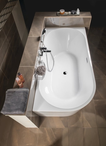 Sapho AQUALINE TIBERA R 170x80 cm jobbos szabadon álló akril kád, fehér E1015