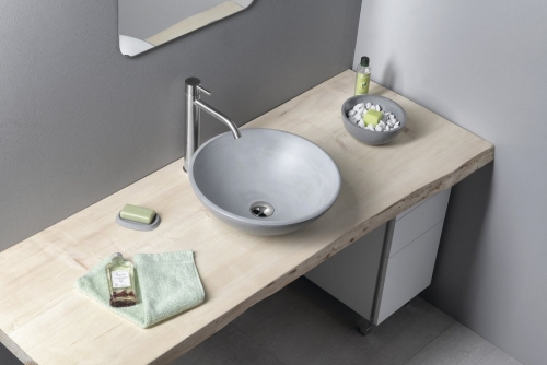 Sapho FORMIGO 41 cm beton mosdó, világos szürke FG009