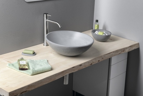 Sapho FORMIGO 41 cm beton mosdó, világos szürke FG009