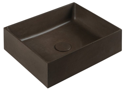 Sapho FORMIGO beton mosdó, 47,5x13x36,5cm, sötét barna FG014