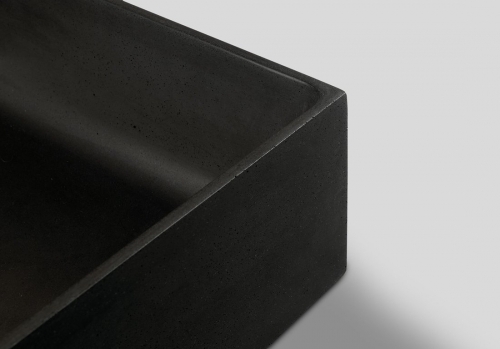 Sapho FORMIGO beton mosdó, 47,5x13x36,5cm, antracit FG016
