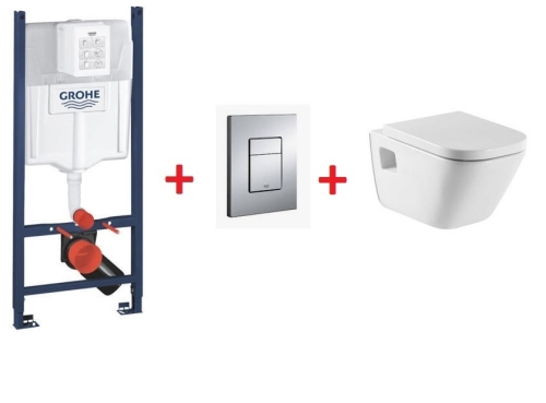 Grohe Rapid SL Projekt falsík alatti wc tartály komplett szett SZP-GR27 (38840000, 38732000, Roca-A346477000, Roca-A801470004)