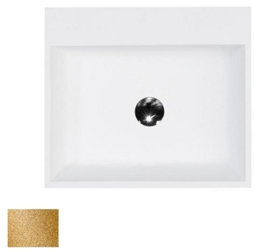 Besco Vera Glam 40x50x15 cm pultra építhető mosdó, arany UMD-V-NBZ