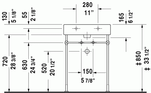 Duravit Vero 60x47 cm mosdó 0454600000