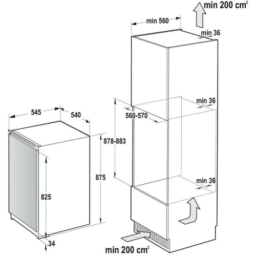 Gorenje RI4091E1 beépíthető hűtőszekrény