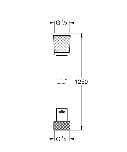 Grohe Relexaflex 1,25 méteres zuhanygégecső 28150001