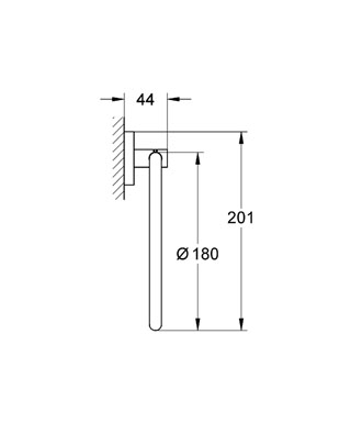 Grohe Essentials törölközőtartó gyűrű, polished nickel 40365BE1