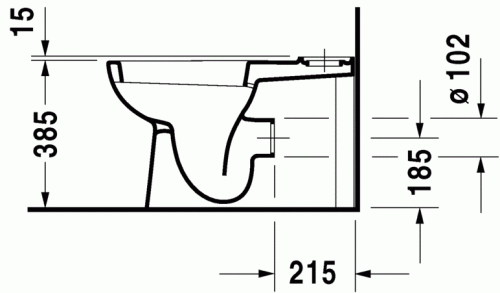Duravit D-code monoblokkos wc csésze (211809) 21180900002