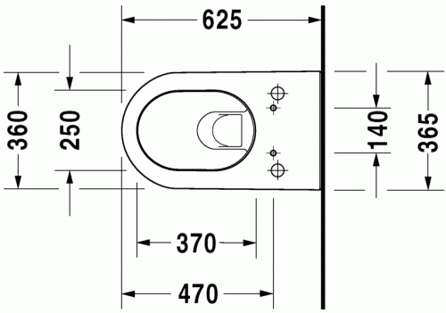 Duravit Darling New fali WC mélyöblítésű, csak SensoWash-sal együtt rendelhető WonderGliss felülettel 25445900001