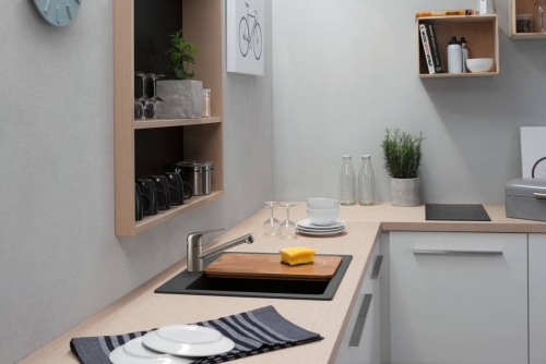Hansgrohe Focus M421-H100 egykaros konyhai csaptelep 120, rozsdamentes acél 71808800