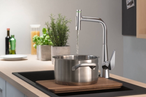 Hansgrohe Talis Select M5117-H300 egykaros konyhai csaptelep kihúzható kifolyóval, króm 73867000
