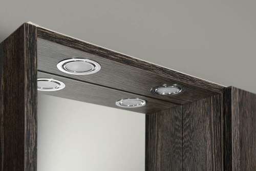 AQUALINE ZOJA tükrösszekrény LED világítással, jobbos, 60x60x14cm, mali wenge 45024