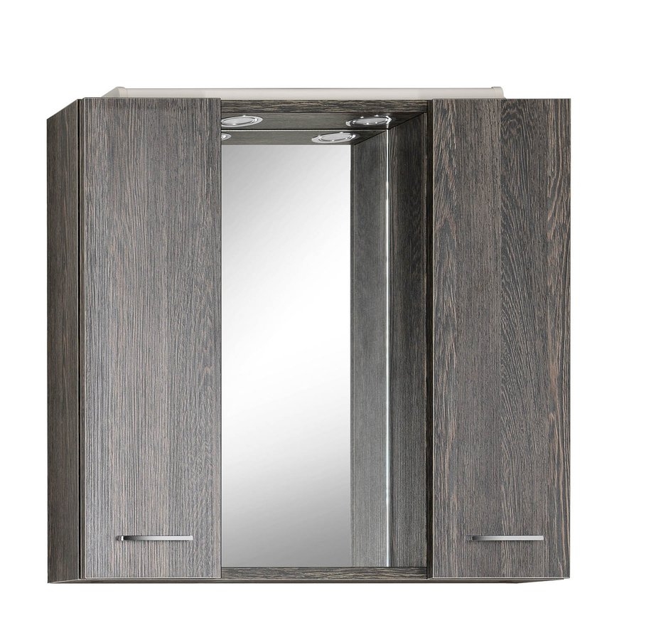 AQUALINE ZOJA tükrösszekrény LED világítással, dugaljjal, kapcsolóval, 70x60x14cm, mali wenge 45026