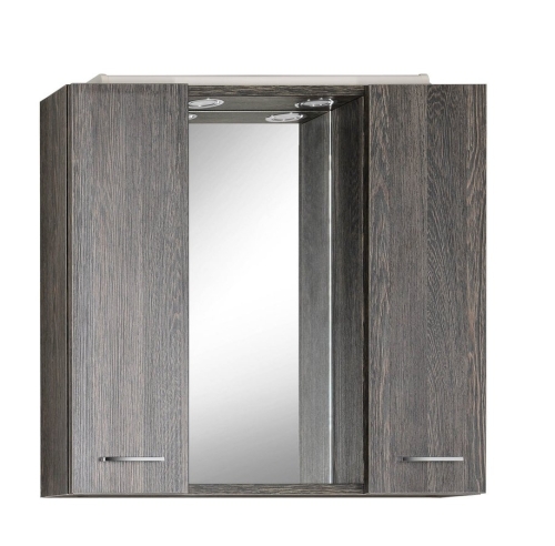 AQUALINE ZOJA tükrösszekrény LED világítással, dugaljjal, kapcsolóval, 70x60x14cm, mali wenge 45026