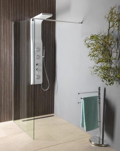 Sapho AQUALINE WALK IN 90 cm fix zuhanyfal tanszparent üveggel, króm WI091