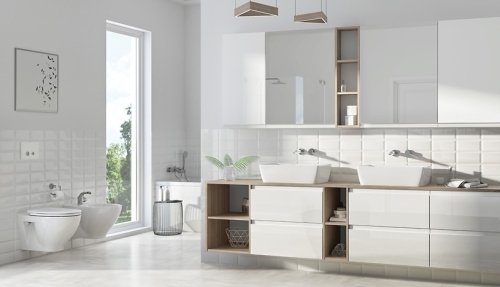 Cersanit Moduo kiegészítő szekrény, fehér S929-020