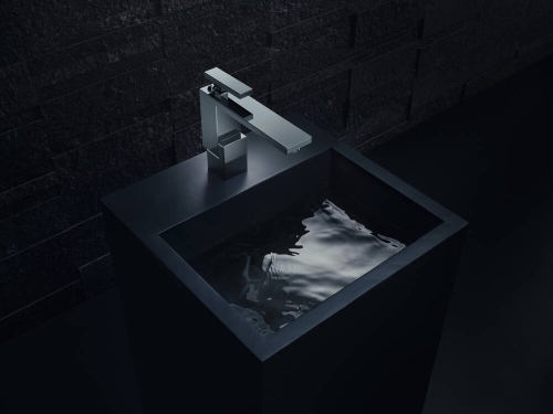 Hansgrohe AXOR Edge egykaros mosdócsaptelep 130 push-open lefolyó-garnitúrával 46010000