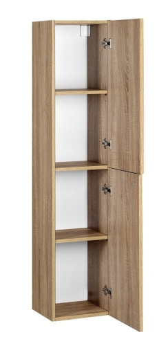 AQUALINE ZOJA/KERAMIA FRESH állószekrény, 30x140x25cm, platina tölgy 51157