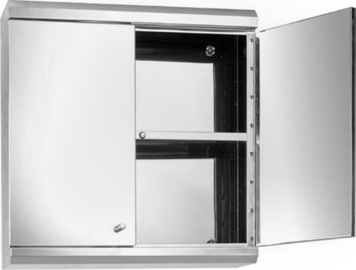 AQUALINE BABY tükrösszekrény, 45x45x13cm, inox PCA002