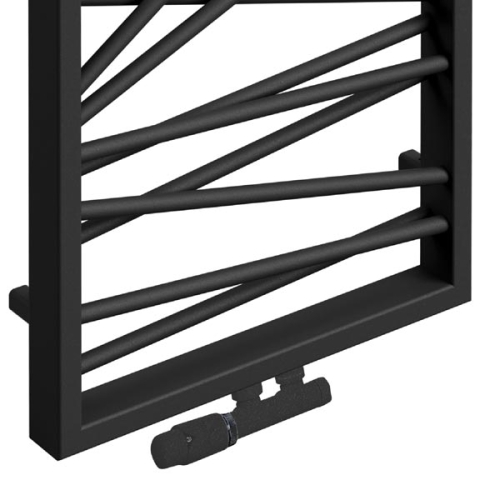 Radeco Spider1 design törölközőszárítós csőradiátor (1025 W, fekete, 1600x530 mm)