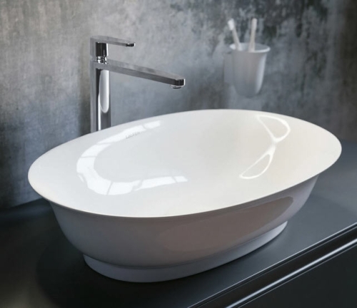 Laufen THE NEW CLASSIC 55x38 cm mosdótál túlfolyó nélkül, matt fehér H8128527571121