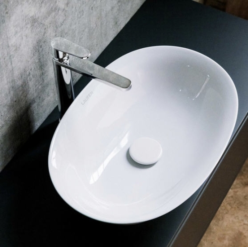 Laufen THE NEW CLASSIC 55x38 cm mosdótál túlfolyó nélkül, matt fehér H8128527571121