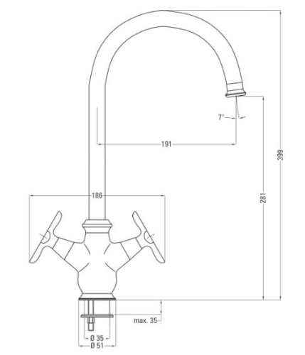 Deante Ixia mosogató csaptelep, bronz BGX M62D