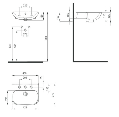 Deante Avis 45x37 cm mosdó CDA 6U4W