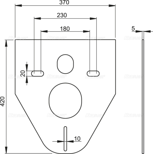 Alcaplast M91 Zajcsökkentő lemez függesztett WC-hez és bidéhez
