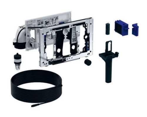 Geberit DuoFresh modul automatikus bekapcsolással, vízkezelő tabletta bedobónyílással, Sigma 8 cm falsík alatti öblítőtartályhoz, Fényes króm 115.052.21.1