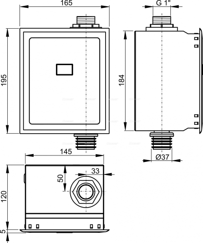 Alcaplast ASP3 Automata WC öblítő, króm, 12 V (hálózati)