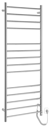 Sapho REDONDO 600x1500mm elektromos törölközőszárító radiátor időzítővel, inox ER250T