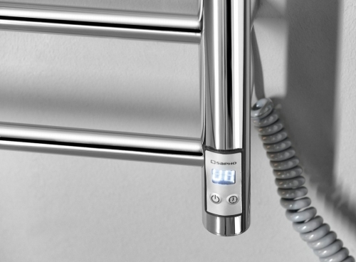 Sapho REDONDO 600x1500mm elektromos törölközőszárító radiátor időzítővel, inox ER250T