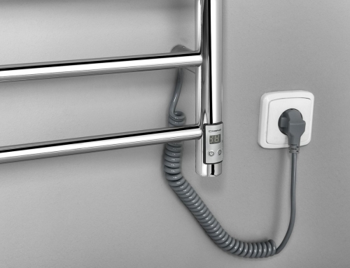 Sapho REDONDO 600x1500mm elektromos törölközőszárító radiátor időzítővel, inox ER250T