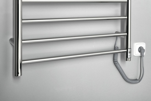 Sapho REDONDO 600x1500mm elektromos törölközőszárító radiátor időzítővel, inox ER250T