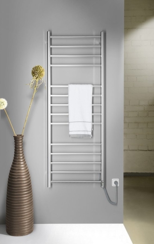 Sapho ESKINADO 600x1500mm elektromos törölközőszárító radiátor időzítővel, inox ER450T