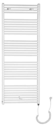 AQUALINE elektromos fürdőszobai radiátor fűtőpatronnal, egyenes, 600x1680cm, 800W, fehér ILE66-25T