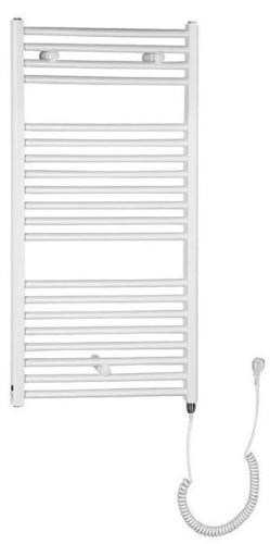 AQUALINE elektromos fürdőszobai radiátor fűtőpatronnal, egyenes, 450x960cm, 300W, fehér ILE94T